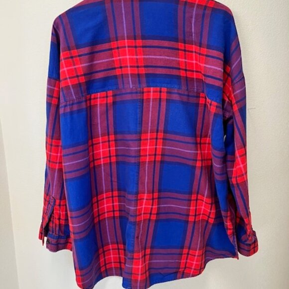 Old Navy Flannel - The Boyfriend Shirt - Red, Blue XXL - Picture 3 of 3